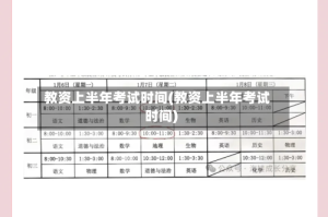 教资上半年考试时间(教资上半年考试时间)