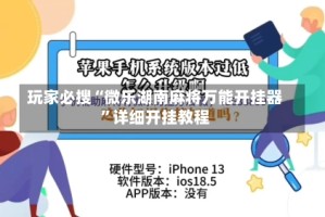 玩家必搜“微乐湖南麻将万能开挂器”详细开挂教程