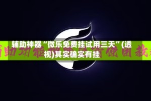 辅助神器“微乐免费挂试用三天”(透视)其实确实有挂
