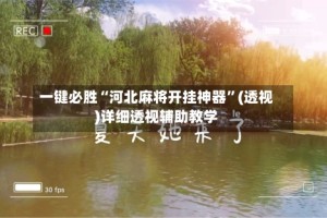 一键必胜“河北麻将开挂神器”(透视)详细透视辅助教学
