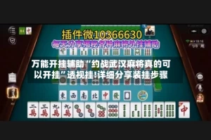 万能开挂辅助“约战武汉麻将真的可以开挂”透视挂!详细分享装挂步骤