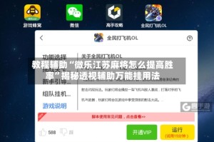 教程辅助“微乐江苏麻将怎么提高胜率”揭秘透视辅助万能挂用法