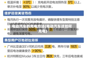 电动汽车的充电方法(电动汽车该如何充电)