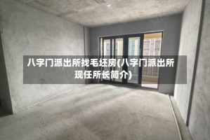 八字门派出所找毛坯房(八字门派出所现任所长简介)
