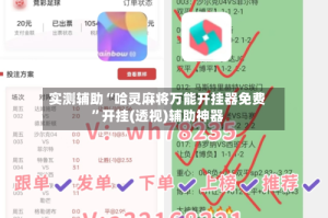 实测辅助“哈灵麻将万能开挂器免费”开挂(透视)辅助神器