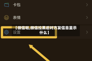 【微信啦,微信拉黑后对方发信息显示什么】