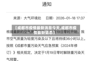 【成都市疫情最新消息今天,成都市疫情最新动态】