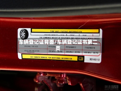 车辆登记证背面/车辆登记证书第二页-第2张图片
