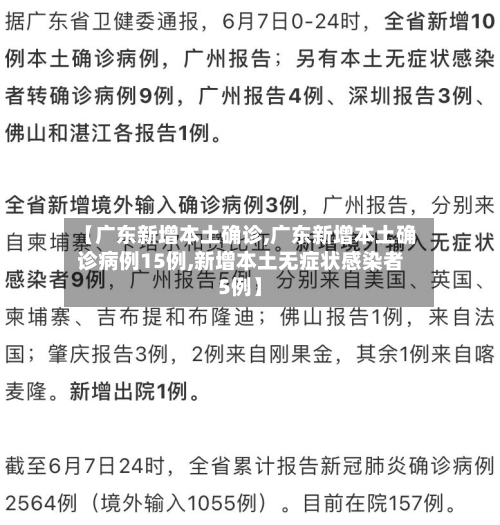 【广东新增本土确诊,广东新增本土确诊病例15例,新增本土无症状感染者5例】-第3张图片