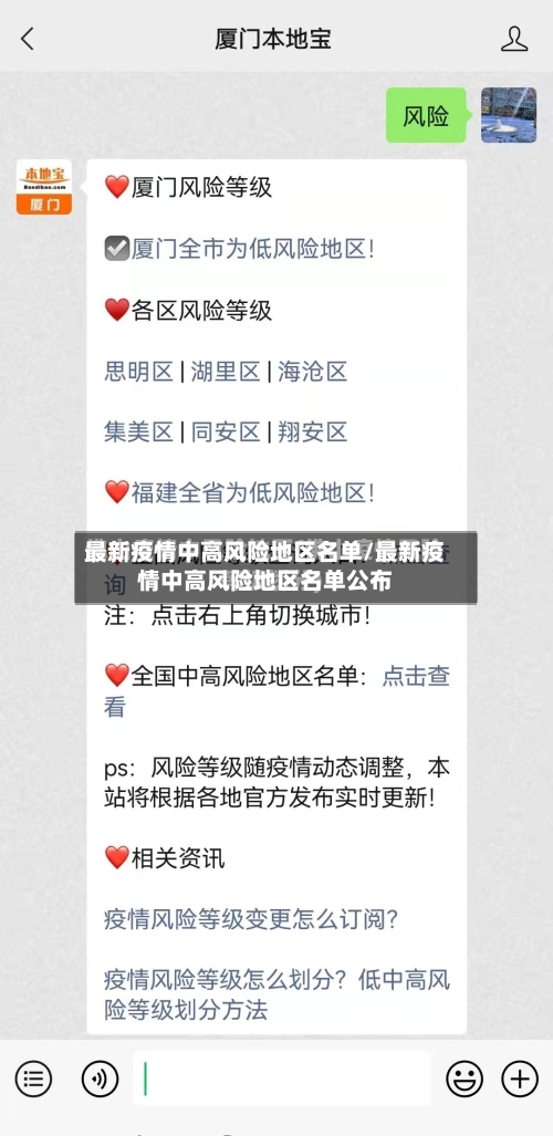 最新疫情中高风险地区名单/最新疫情中高风险地区名单公布-第3张图片