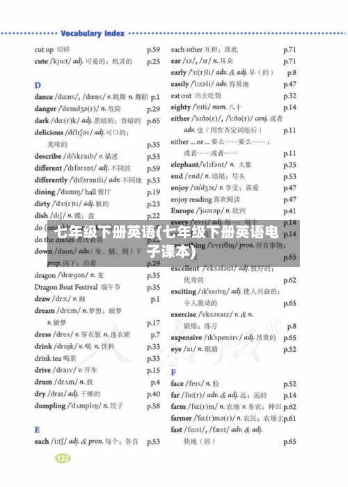 七年级下册英语(七年级下册英语电子课本)-第3张图片