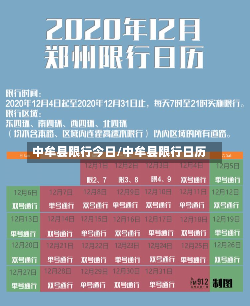 中牟县限行今日/中牟县限行日历-第1张图片