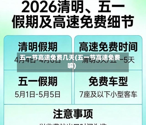 五一节高速免费几天(五一节高速免费嘛)-第2张图片