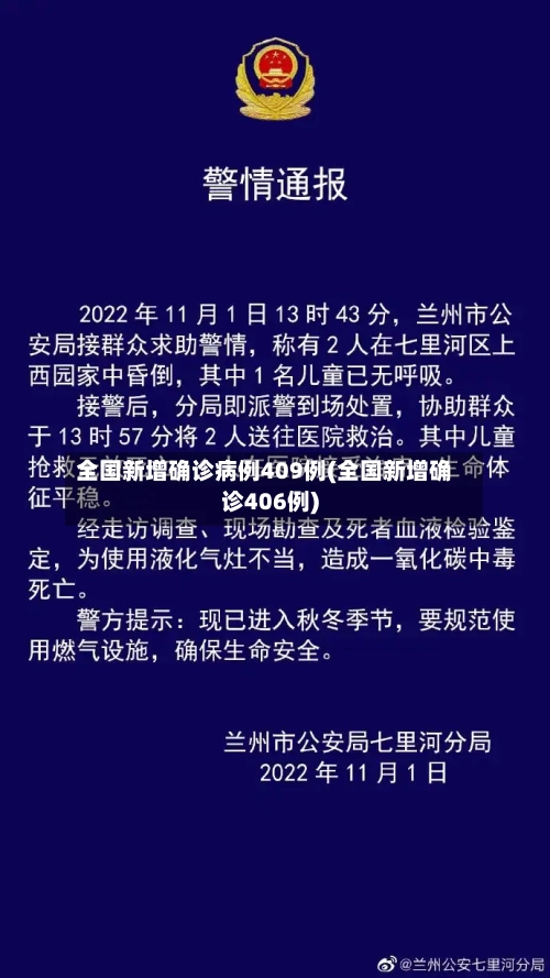 全国新增确诊病例409例(全国新增确诊406例)-第1张图片