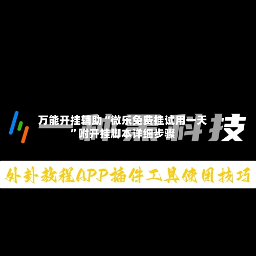 万能开挂辅助“微乐免费挂试用一天”附开挂脚本详细步骤-第1张图片