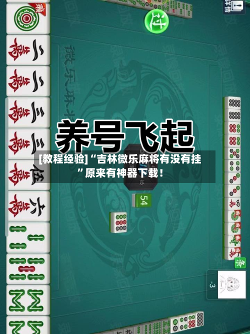 [教程经验]“吉林微乐麻将有没有挂”原来有神器下载！-第1张图片