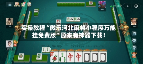 实操教程“微乐河北麻将小程序万能挂免费版”原来有神器下载！-第1张图片