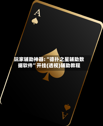 玩家辅助神器:“德扑之星辅助数据软件	”开挂(透视)辅助教程-第2张图片