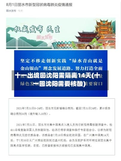 十一出境回沈阳需隔离14天(十一回沈阳需要核酸)-第2张图片