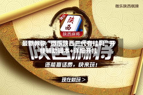 最新教你“微乐陕西三代有挂吗”开挂辅助脚本+详细开挂-第2张图片