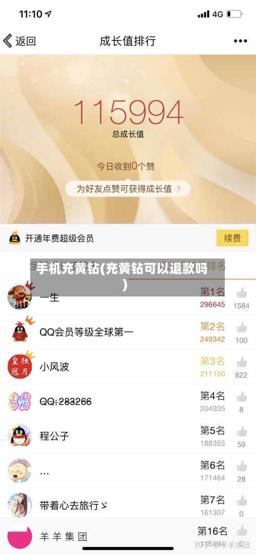 手机充黄钻(充黄钻可以退款吗)-第1张图片