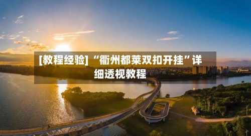 [教程经验] “衢州都莱双扣开挂”详细透视教程-第1张图片