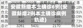 安徽新增本土确诊6例(安徽新增2例本土确诊病例轨迹)-第2张图片