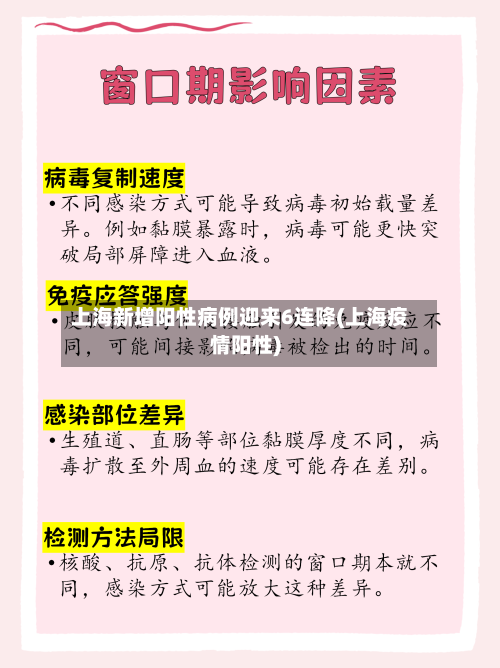 上海新增阳性病例迎来6连降(上海疫情阳性)-第1张图片