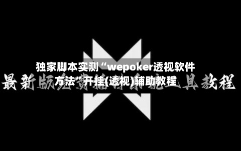独家脚本实测“wepoker透视软件方法	”开挂(透视)辅助教程-第1张图片