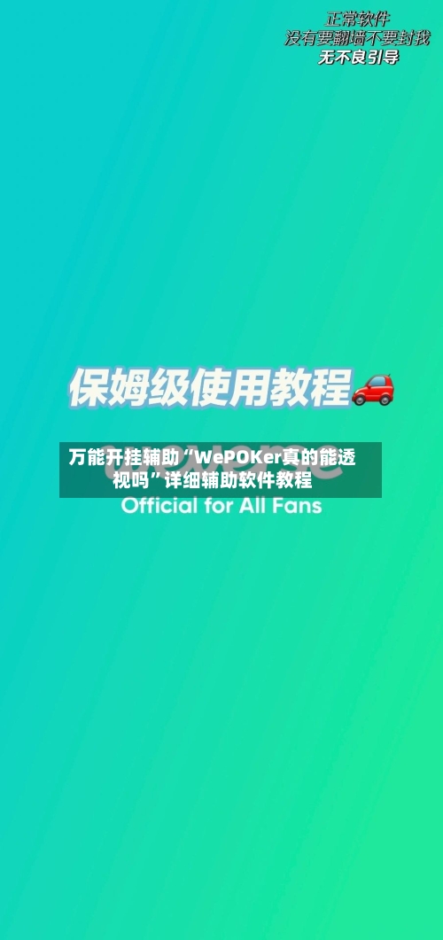 万能开挂辅助“WePOKer真的能透视吗	”详细辅助软件教程-第1张图片