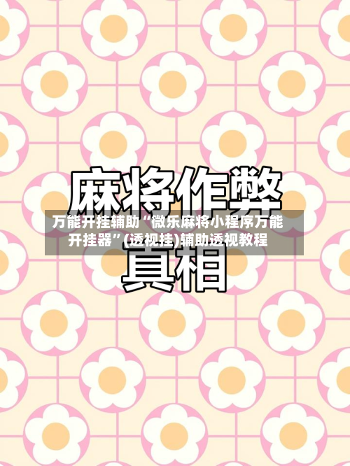 万能开挂辅助“微乐麻将小程序万能开挂器	”(透视挂)辅助透视教程-第2张图片