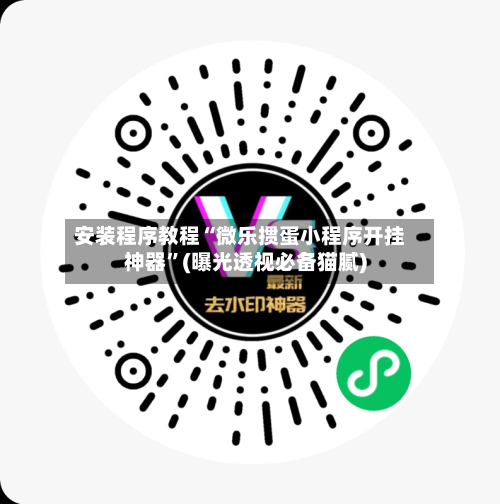 安装程序教程“微乐掼蛋小程序开挂神器”(曝光透视必备猫腻)-第1张图片