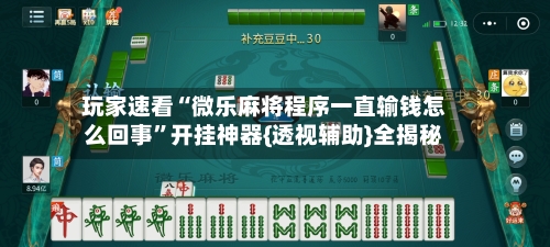 玩家速看“微乐麻将程序一直输钱怎么回事	”开挂神器{透视辅助}全揭秘-第2张图片