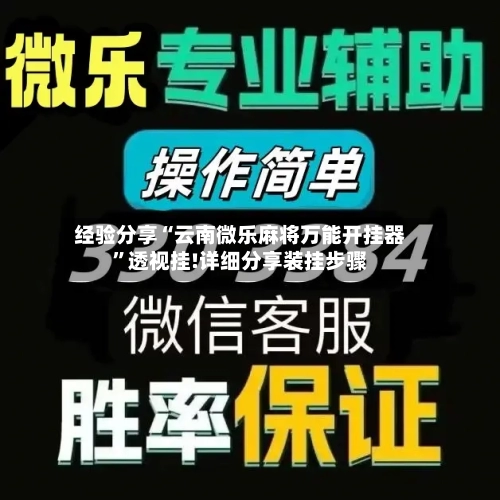 经验分享“云南微乐麻将万能开挂器”透视挂!详细分享装挂步骤-第3张图片