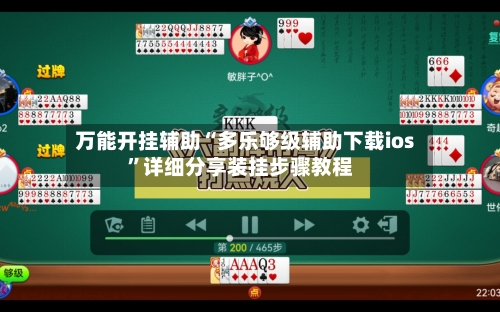 万能开挂辅助“多乐够级辅助下载ios”详细分享装挂步骤教程-第2张图片