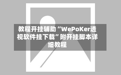 教程开挂辅助“WePoKer透视软件挂下载	”附开挂脚本详细教程-第1张图片