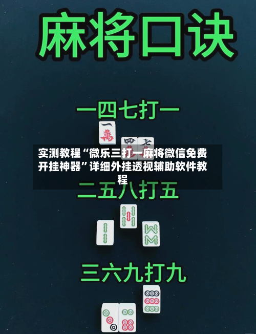 实测教程“微乐三打一麻将微信免费开挂神器”详细外挂透视辅助软件教程-第3张图片