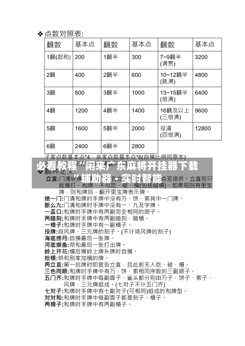 必看教程“闲来广东麻将开挂器下载”辅助器 - 实时智能-第1张图片