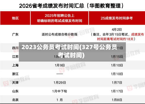 2023公务员考试时间(327号公务员考试时间)-第1张图片