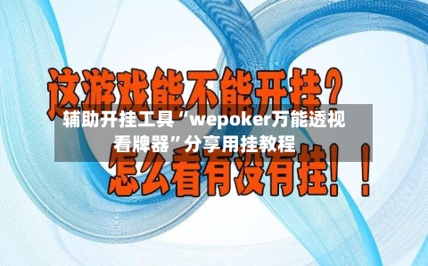 辅助开挂工具“wepoker万能透视看牌器”分享用挂教程-第1张图片