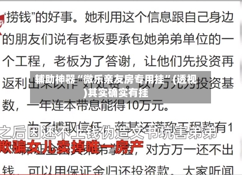 辅助神器“微乐亲友房专用挂”(透视)其实确实有挂-第1张图片