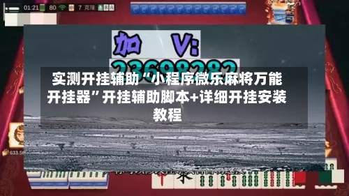实测开挂辅助“小程序微乐麻将万能开挂器”开挂辅助脚本+详细开挂安装教程-第1张图片