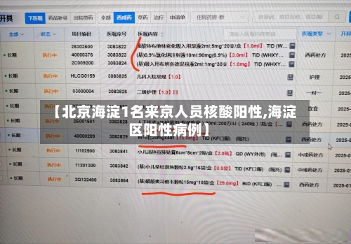 【北京海淀1名来京人员核酸阳性,海淀区阳性病例】-第1张图片