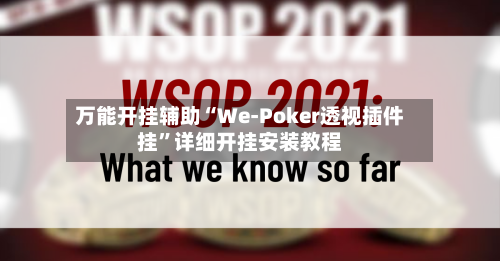 万能开挂辅助“We-Poker透视插件挂”详细开挂安装教程-第1张图片
