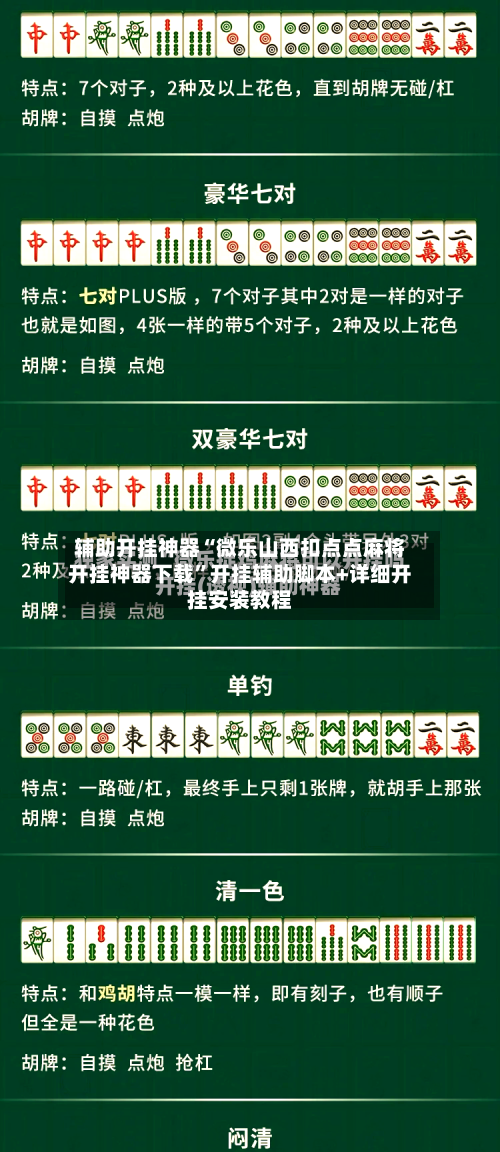 辅助开挂神器“微乐山西扣点点麻将开挂神器下载”开挂辅助脚本+详细开挂安装教程-第1张图片