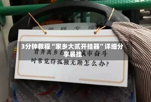 3分钟教程“家乡大贰开挂器”详细分享装挂-第1张图片