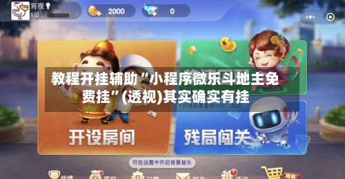 教程开挂辅助“小程序微乐斗地主免费挂”(透视)其实确实有挂-第1张图片