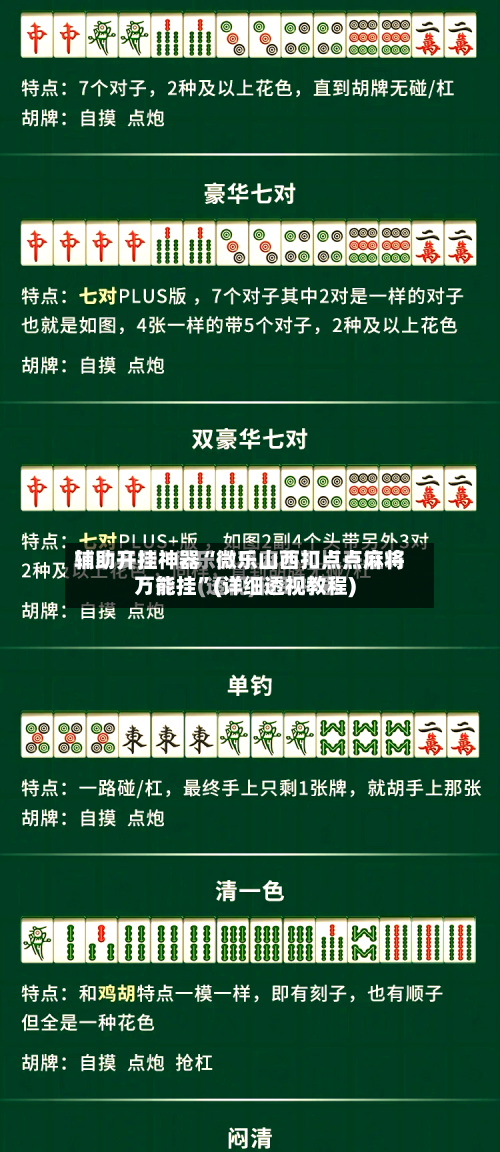 辅助开挂神器“微乐山西扣点点麻将万能挂”(详细透视教程)-第1张图片