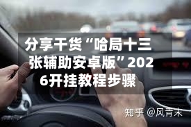 分享干货“哈局十三张辅助安卓版	”2026开挂教程步骤-第1张图片