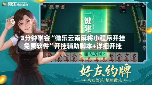 3分钟学会“微乐云南麻将小程序开挂免费软件”开挂辅助脚本+详细开挂-第1张图片